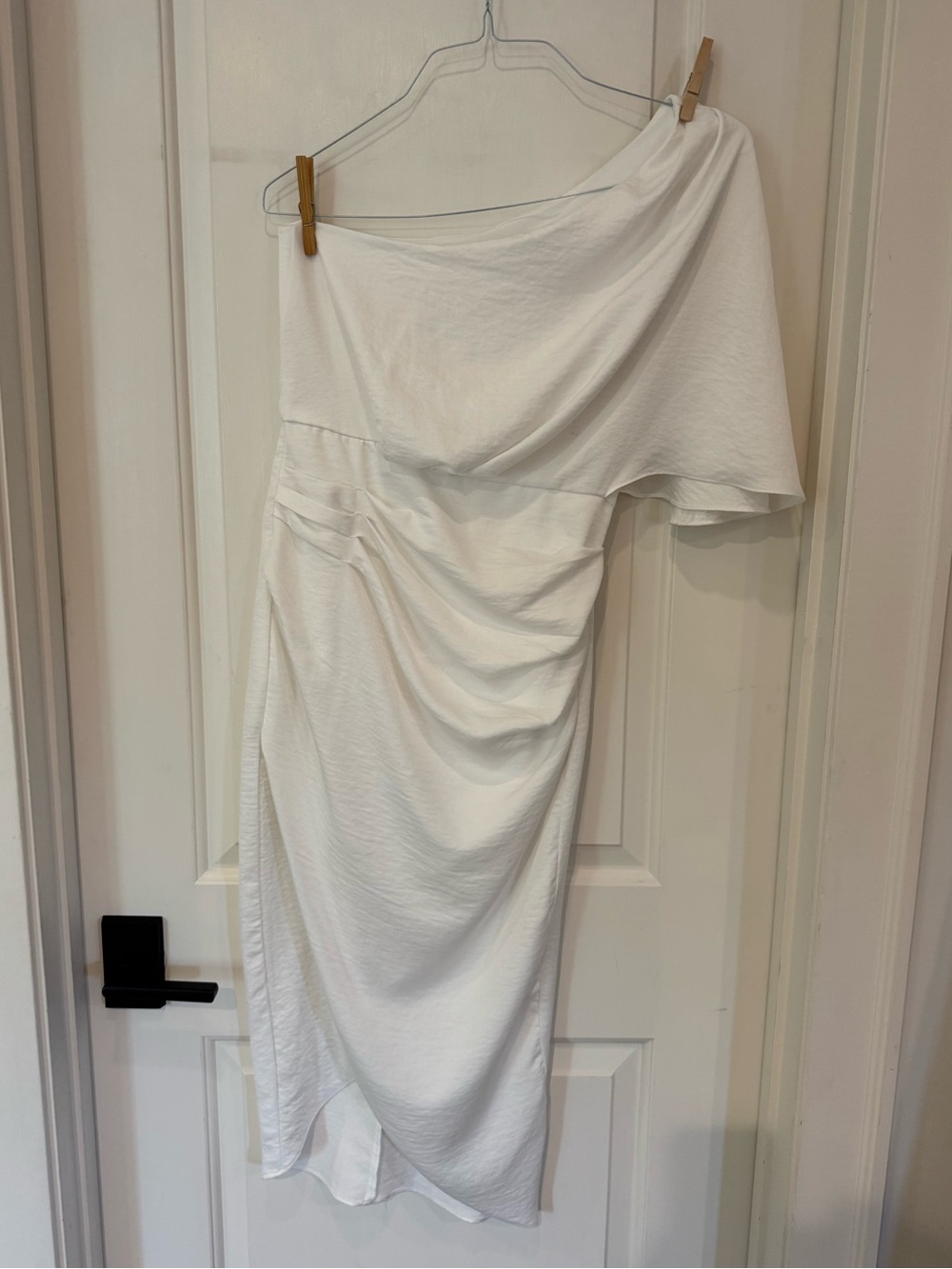 Blue Blush white one shoulder dress